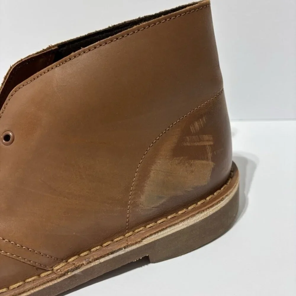 Clark’s Men’s Bushacre 2 Tan Leather Boots, Size 8.5 M